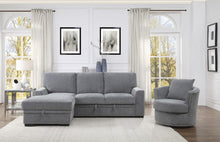 Load image into Gallery viewer, Morelia 2pc Sectional with Pull Out Bed and Left Chaise in Dark Gray