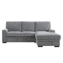 Load image into Gallery viewer, Morelia 2pc Sectional with Pull Out Bed and Right Chaise in Dark Gray