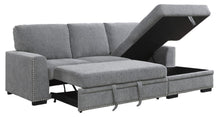 Load image into Gallery viewer, Morelia 2pc Sectional with Pull Out Bed and Right Chaise in Dark Gray