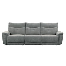 Load image into Gallery viewer, Tesoro Power Double Reclining Sofa w/ Power Headrests in Dark Gray