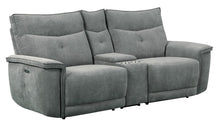 Load image into Gallery viewer, Tesoro Power Double Reclining Loveseat in Dark Gray