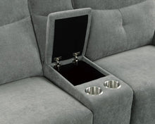 Load image into Gallery viewer, Tesoro Power Double Reclining Loveseat in Dark Gray