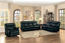 Load image into Gallery viewer, Jude Double Glider Recliner Loveseat in Black 8201BLK-2