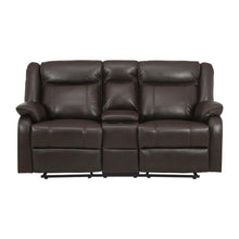 Load image into Gallery viewer, Jude Double Glider Recliner Loveseat in Brown 8201BRW-2