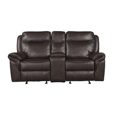 Load image into Gallery viewer, Aram Double Glider Reclining Loveseat in Brown 8206BRW-2