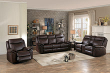 Load image into Gallery viewer, Aram Double Glider Reclining Loveseat in Brown 8206BRW-2