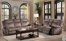 Load image into Gallery viewer, Aram Double Glider Reclining Loveseat in Dark Brown 8206NF-2