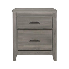 Load image into Gallery viewer, Waldorf 2 Drawer Nightstand in Dark Gray 1902-4