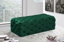 Load image into Gallery viewer, Casey Green Velvet Ottoman/Bench