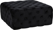 Load image into Gallery viewer, Ariel Black Velvet Ottoman/Bench