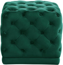 Load image into Gallery viewer, Stella Green Velvet Ottoman/Stool