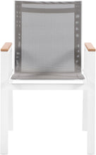 Load image into Gallery viewer, Nizuc Grey Mesh Waterproof Fabric Outdoor Patio Aluminum Mesh Dining Arm Chair