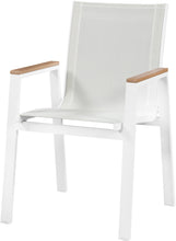 Load image into Gallery viewer, Nizuc White Mesh Waterproof Fabric Outdoor Patio Aluminum Mesh Dining Arm Chair