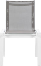 Load image into Gallery viewer, Nizuc Grey Mesh Waterproof Fabric Outdoor Patio Aluminum Mesh Dining Chair