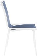 Load image into Gallery viewer, Nizuc Navy Mesh Waterproof Fabric Outdoor Patio Aluminum Mesh Dining Chair