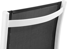 Load image into Gallery viewer, Nizuc Black Mesh Waterproof Fabric Outdoor Patio Aluminum Mesh Dining Chair