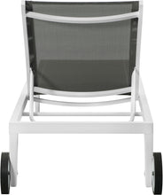 Load image into Gallery viewer, Nizuc Grey Mesh Waterproof Fabric Outdoor Patio Aluminum Mesh Chaise Lounge Chair