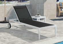 Load image into Gallery viewer, Nizuc Black Mesh Waterproof Fabric Outdoor Patio Aluminum Mesh Chaise Lounge Chair
