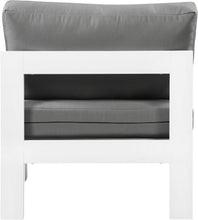 Load image into Gallery viewer, Nizuc Grey Waterproof Fabric Outdoor Patio Aluminum Armless Chair