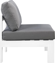 Load image into Gallery viewer, Nizuc Grey Waterproof Fabric Outdoor Patio Aluminum Armless Chair
