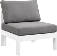 Load image into Gallery viewer, Nizuc Grey Waterproof Fabric Outdoor Patio Aluminum Armless Chair