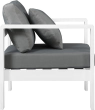 Load image into Gallery viewer, Nizuc Grey Waterproof Fabric Outdoor Patio Aluminum Arm Chair