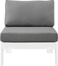Load image into Gallery viewer, Nizuc Grey Waterproof Fabric Outdoor Patio Aluminum Armless Chair