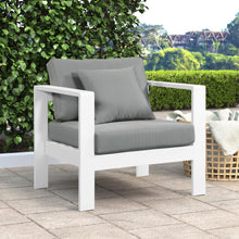 Load image into Gallery viewer, Nizuc Grey Waterproof Fabric Outdoor Patio Aluminum Arm Chair