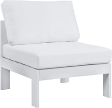 Load image into Gallery viewer, Nizuc White Waterproof Fabric Outdoor Patio Aluminum Armless Chair