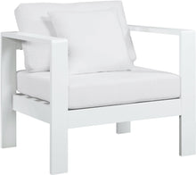 Load image into Gallery viewer, Nizuc White Waterproof Fabric Outdoor Patio Aluminum Arm Chair