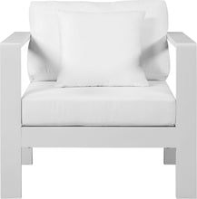 Load image into Gallery viewer, Nizuc White Waterproof Fabric Outdoor Patio Aluminum Arm Chair