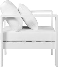 Load image into Gallery viewer, Nizuc White Waterproof Fabric Outdoor Patio Aluminum Arm Chair