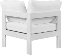 Load image into Gallery viewer, Nizuc White Waterproof Fabric Outdoor Patio Aluminum Corner Chair