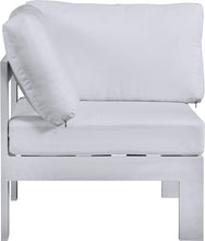 Load image into Gallery viewer, Nizuc White Waterproof Fabric Outdoor Patio Aluminum Corner Chair