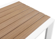 Load image into Gallery viewer, Nizuc Brown manufactured wood Outdoor Patio Aluminum Rectangle Bar Table