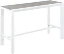 Load image into Gallery viewer, Nizuc Grey manufactured wood Outdoor Patio Aluminum Rectangle Bar Table