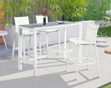 Load image into Gallery viewer, Nizuc Grey manufactured wood Outdoor Patio Aluminum Rectangle Bar Table