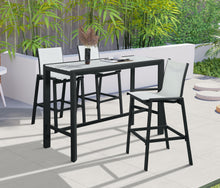 Load image into Gallery viewer, Nizuc White manufactured wood Outdoor Patio Aluminum Rectangle Bar Table