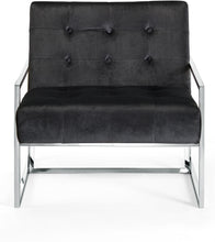 Load image into Gallery viewer, Alexis Black Velvet Accent Chair