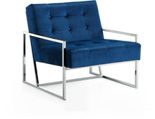 Load image into Gallery viewer, Alexis Navy Velvet Accent Chair