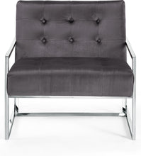 Load image into Gallery viewer, Alexis Grey Velvet Accent Chair