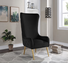 Load image into Gallery viewer, Alexander Black Velvet Accent Chair