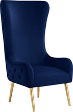 Load image into Gallery viewer, Alexander Navy Velvet Accent Chair