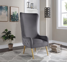 Load image into Gallery viewer, Alexander Grey Velvet Accent Chair