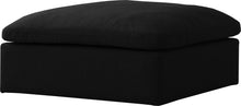 Load image into Gallery viewer, Serene Black Linen Fabric Deluxe Cloud Ottoman