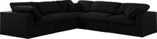 Load image into Gallery viewer, Serene Black Linen Fabric Deluxe Cloud Modular Sectional