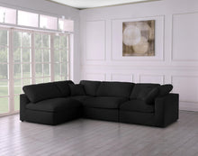 Load image into Gallery viewer, Serene Black Linen Fabric Deluxe Cloud Modular Sectional
