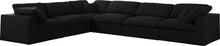 Load image into Gallery viewer, Serene Black Linen Fabric Deluxe Cloud Modular Sectional