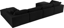 Load image into Gallery viewer, Serene Black Linen Fabric Deluxe Cloud Modular Sectional