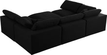 Load image into Gallery viewer, Serene Black Linen Fabric Deluxe Cloud Modular Sectional